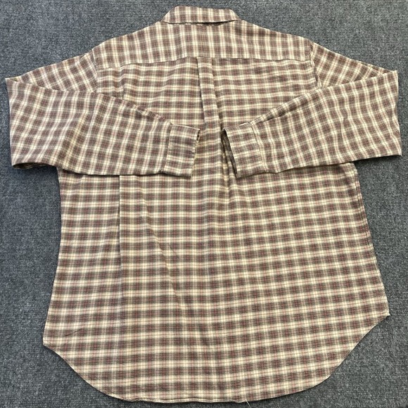 Ralph Lauren Men XL Checked Plaid 100% Cotton Classic Long Sleeve Casual Shirt - Picture 4 of 10